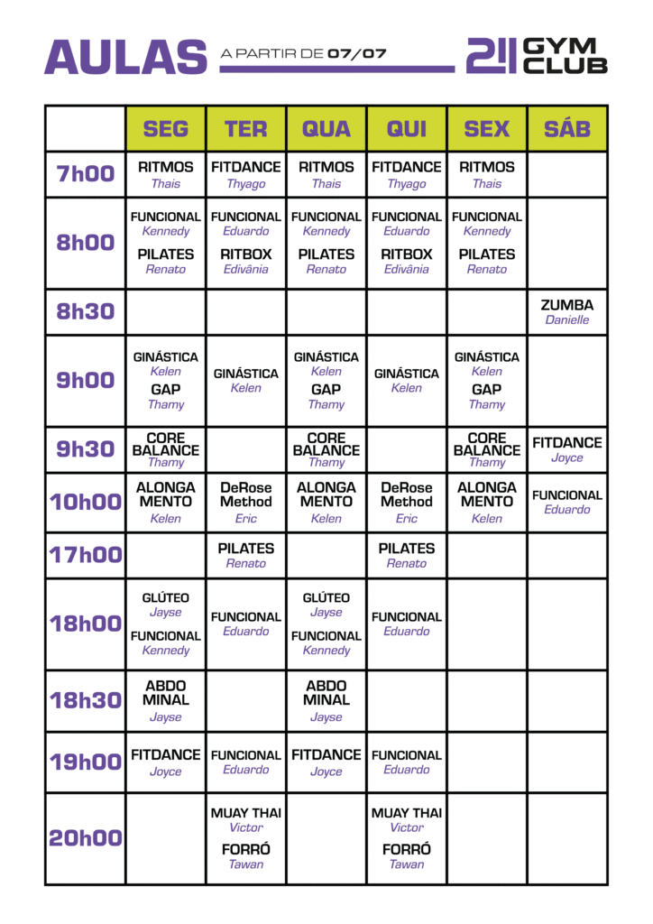 horario 211 aulas 07/07/2026